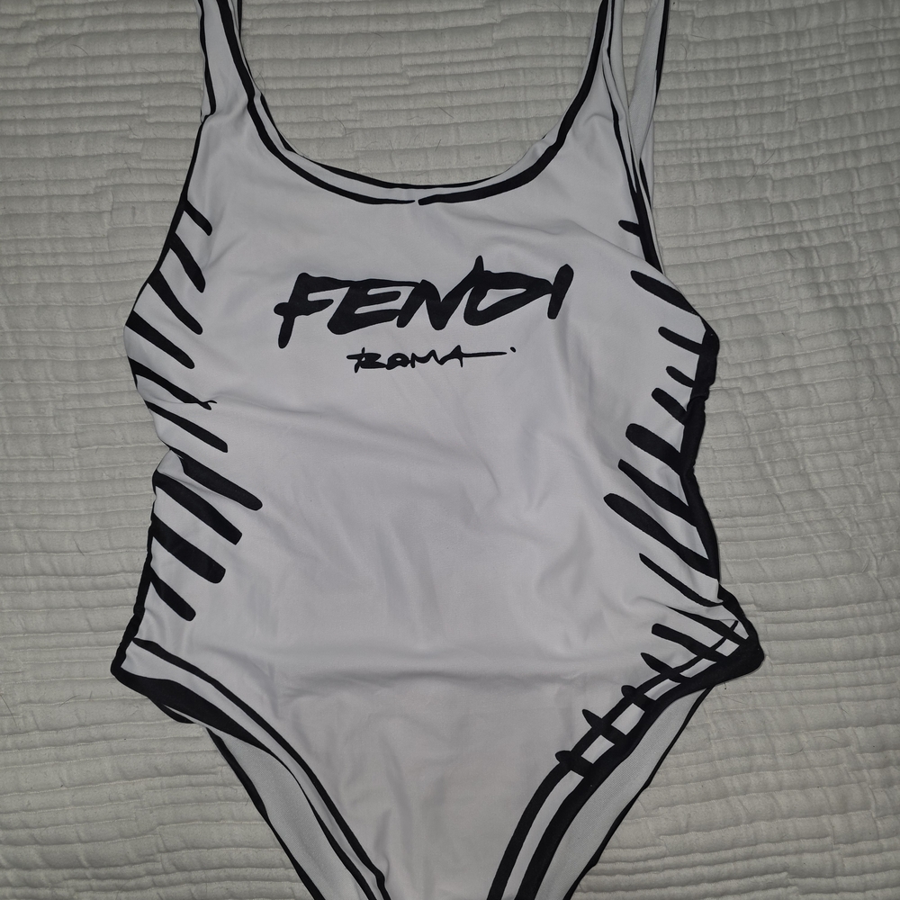Fendi White and Black Swimsuit